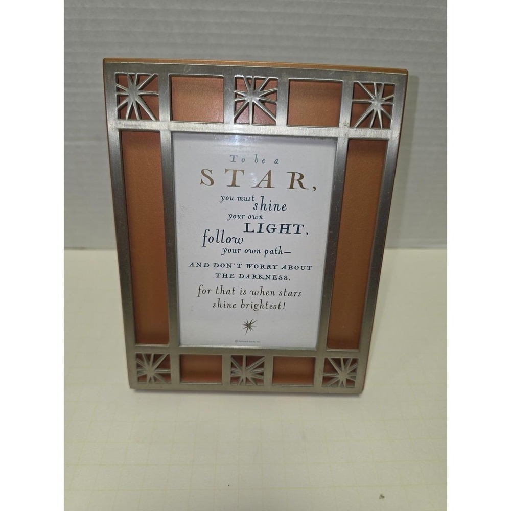 Hallmark inspirational picture frame metallic geometric design Star Shine